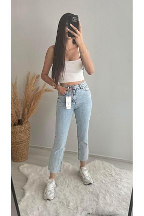 شلوار جین رنگی زنانه پاچه تنگ Sedaunlu - کد 860353756