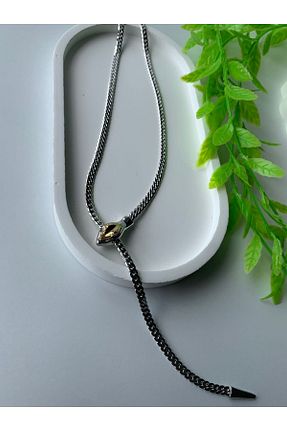 گردنبند استیل ( فولاد ) طلائی زنانه استیل (فولاد) Ebruli - کد 860389379