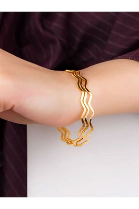دستبند استیل (فولاد) طلائی زنانه استیل ضد زنگ BORENO - کد 860451958