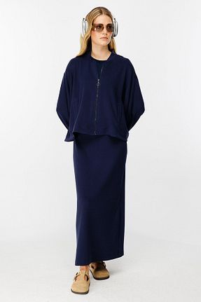 کت حجاب سرمه ای زنانه Bomber Hooopstore - کد 860243552
