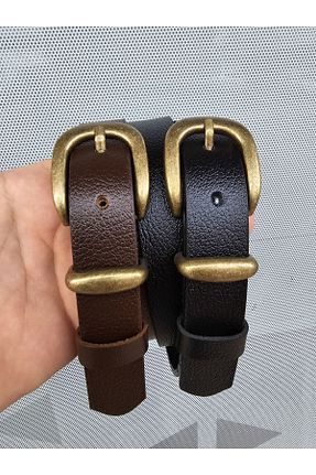 کمربند مشکی زنانه چرم خالص Kemerix - کد 860280564
