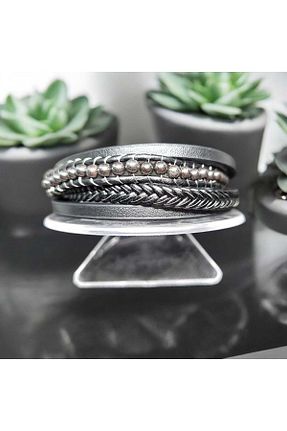 دستبند استیل (فولاد) مشکی مردانه استیل (فولاد) Öze Aksesuar - کد 860360062
