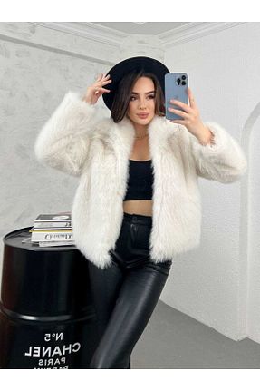 کت سفید زنانه اورسایز MODA DURAĞI - کد 860216992
