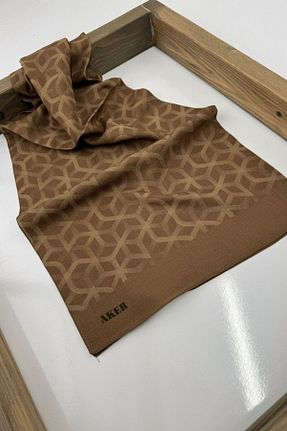 شال قهوه ای زنانه پلی استر Aker - کد 860229923