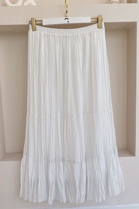 دامن سفید زنانه ساده ButikMoor - کد 860216729