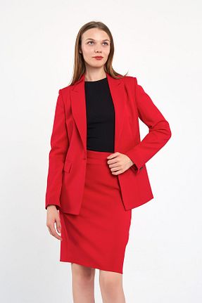 ست بالاتنه و پائین تنه قرمز زنانه بافتنی Blue Black - کد 860235819