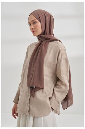 شال قهوه ای زنانه پلی استر ARMANDA - کد 860265730
