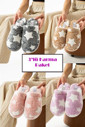 دمپائی خانگی رنگی زنانه پارچه ای star shoes - کد 860351424