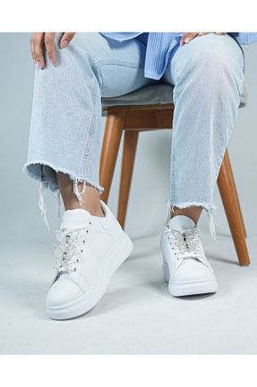 کفش اسنیکر سفید زنانه بند دار CLEOPATRA SHOES - کد 860429941