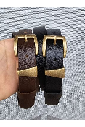 کمربند مشکی زنانه چرم خالص Kemerix - کد 860423062