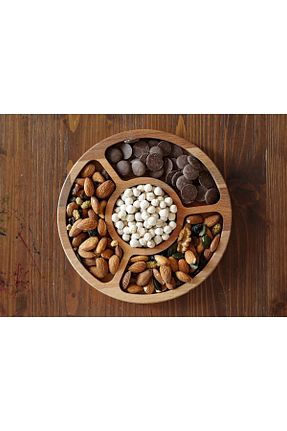 کاسه و بشقاب دکوراتیو قهوه ای چوب wood totally - کد 860450740