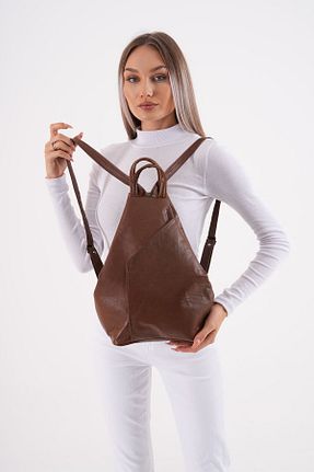کوله پشتی قهوه ای زنانه سایز متوسط Maison Raine - کد 860464305