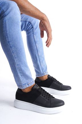 کفش اسنیکر مشکی مردانه بند دار BZ Moda - کد 860511896