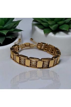 دستبند جواهر طلائی زنانه زیرکن Öze Aksesuar - کد 860497893