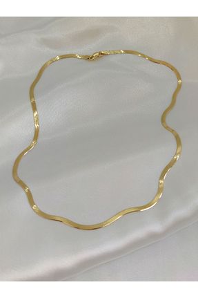 گردنبند نقره طلائی زنانه 925 عیار DCGÜMÜŞ - کد 860156967