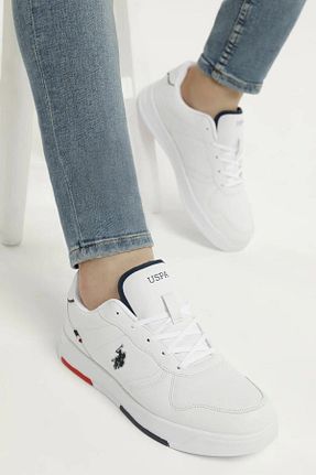 کفش اسنیکر سفید زنانه بند دار U.S. Polo Assn. - کد 860190780