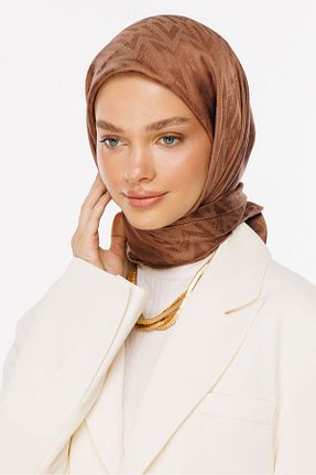 روسری قهوه ای 100 x 100 Mooncorn - کد 860196010