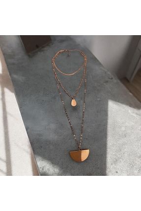 گردنبند جواهر طلائی زنانه روکش طلا alsaccessories - کد 860232085