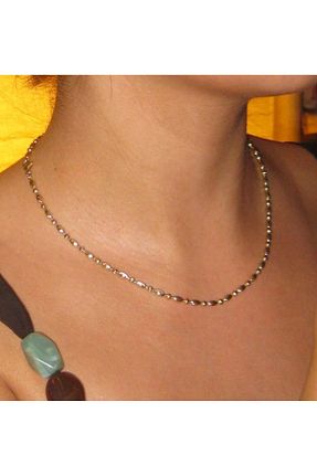 گردنبند استیل ( فولاد ) طلائی زنانه استیل ضد زنگ Akiha Aksesuar - کد 860257784