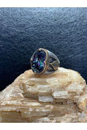انگشتر نقره سبز مردانه 925 عیار Asteria Jewelry - کد 860270741