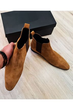 بوت / نیم بوت قهوه ای مردانه چرم خالص Özel Yapım - کد 88496210
