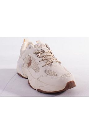کفش اسنیکر بژ زنانه بند دار U.S. Polo Assn. - کد 860189671