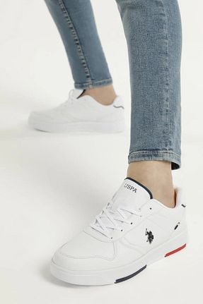کفش اسنیکر سفید زنانه بند دار U.S. Polo Assn. - کد 860190780