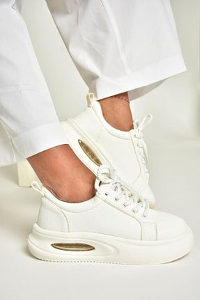 کفش اسنیکر سفید زنانه بند دار Fox Shoes - کد 856339549