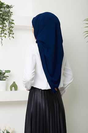 روسری سرمه ای کرپ ساتن ابریشم Golden Rose - کد 860235594