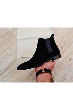 بوت / نیم بوت مشکی مردانه چرم خالص Özel Yapım - کد 88831423