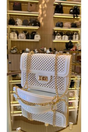 کیف دستی سفید زنانه سایز متوسط DUYGUSHOESBAG - کد 860407088