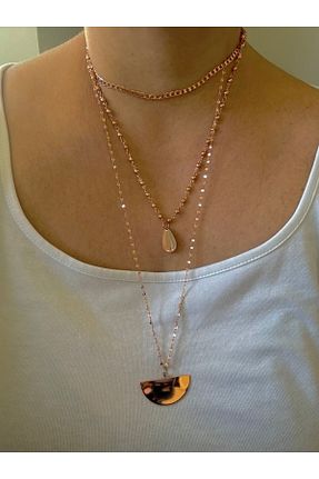 گردنبند جواهر طلائی زنانه روکش طلا alsaccessories - کد 860232085