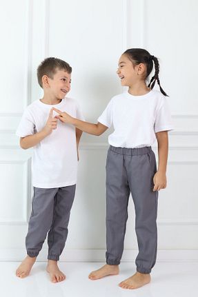 شلوار طوسی بچه گانه پنبه ای Cuckoo Cotton - کد 860253519