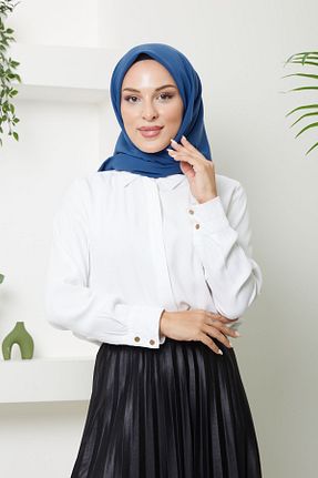 روسری سرمه ای کرپ ساتن ابریشم Golden Rose - کد 860235574