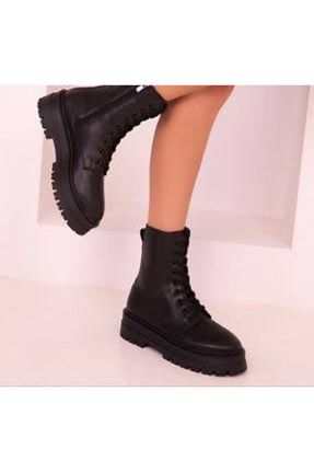 چکمه مشکی زنانه چرم مصنوعی MEYRA - کد 860256919