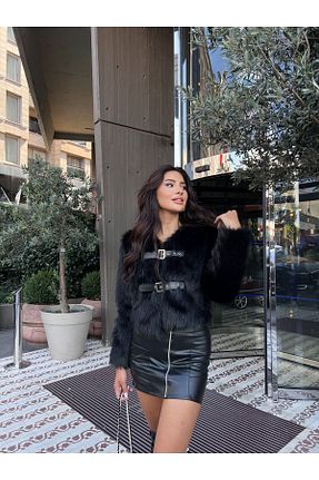 کاپشن مشکی زنانه رگولار Göker Life - کد 860415613