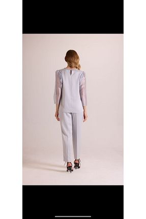 ست بالاتنه و پائین تنه طوسی زنانه بافتنی BALA COUTURE - کد 860305557
