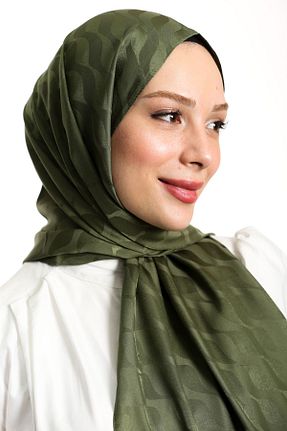 شال خاکی زنانه Kesik Elyaf m moon scarf - کد 815379719
