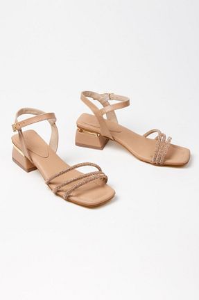 کفش مجلسی بژ زنانه چرم مصنوعی elvinshoes - کد 850125681
