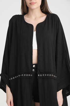 کیمونو و کافتان مشکی زنانه ویسکون Kadınle - کد 860450927