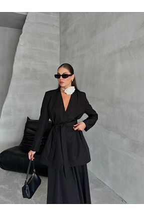 کت مشکی زنانه Relaxed Melike Bakar Boutique - کد 860452873