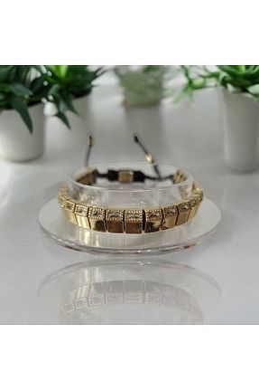 دستبند جواهر طلائی زنانه زیرکن Öze Aksesuar - کد 860454381
