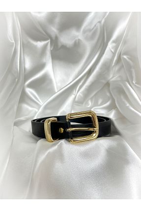 کمربند مشکی زنانه چرم مصنوعی FREYA MODA - کد 855808516