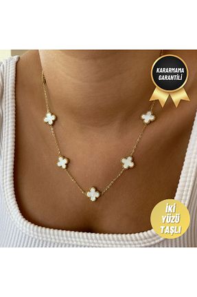گردنبند استیل ( فولاد ) طلائی زنانه استیل ضد زنگ nerora - کد 860521303