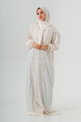 لباس حجاب نباتی زنانه اورسایز tulteks - کد 679655014
