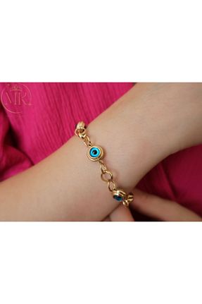 دستبند استیل (فولاد) طلائی زنانه استیل (فولاد) Mika Tasarım - کد 855438062