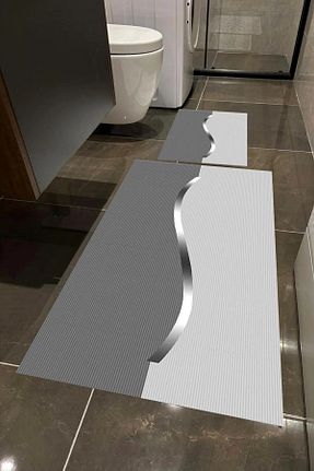 پادری حمام طوسی پلی استر G&C HOME - کد 852414454