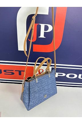کیف دوشی آبی زنانه چرم مصنوعی Just Polo - کد 860373939