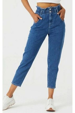 شلوار آبی زنانه پارچه moda camiya - کد 750098032