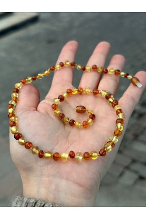 گردنبند جواهر رنگی زنانه سنگ KEHRİBAREVİ EREĞLİ - کد 860460747